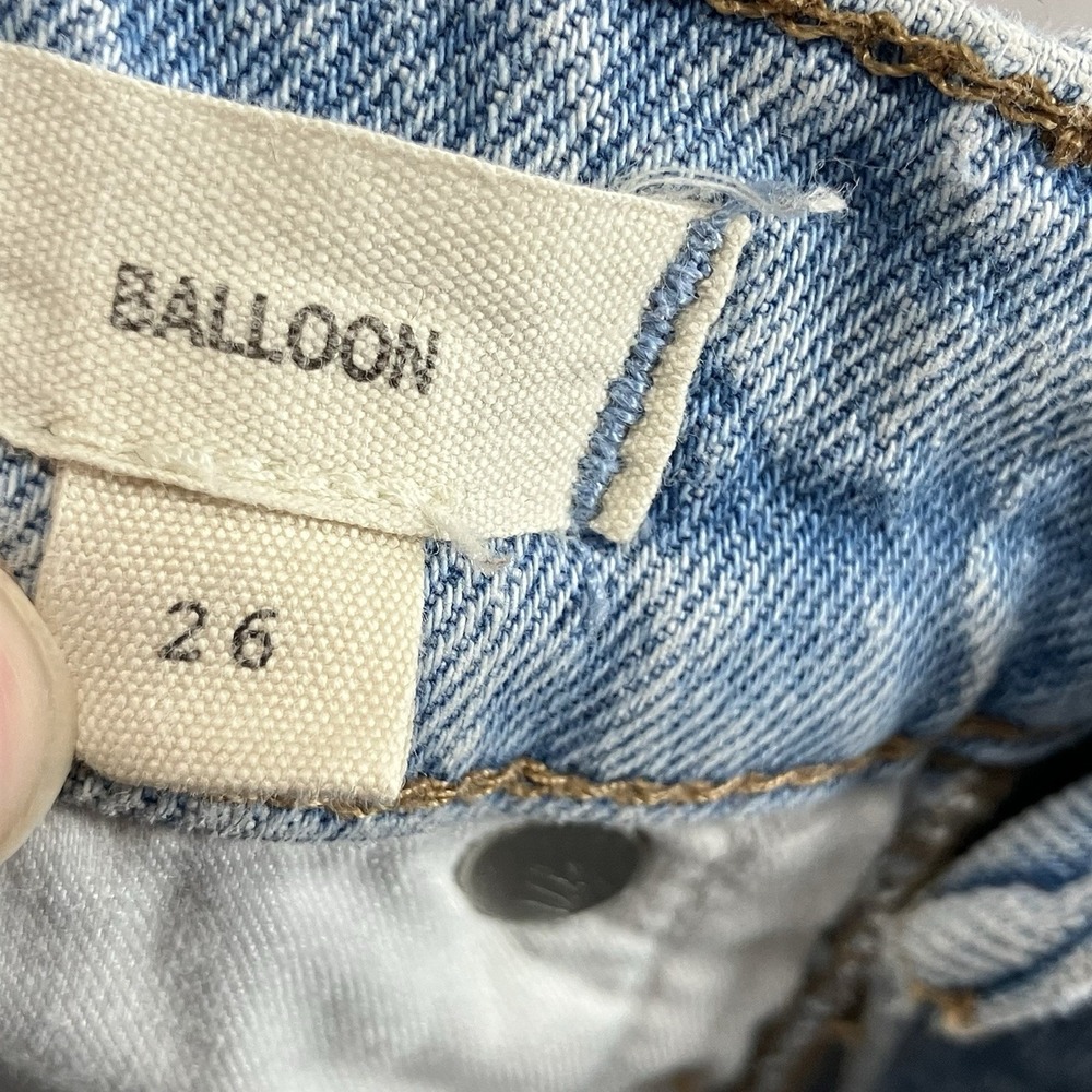 Madewell Balloon Leg Jeans Light Wash High Rise Womens Size 26 Denim - Picture 12 of 15